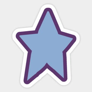 Blue Star On Purple Sticker